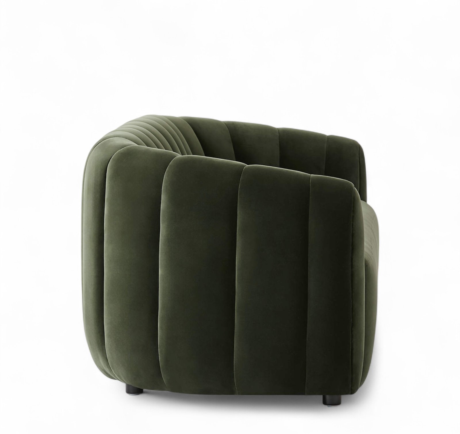 Fitz Green Velvet Loveseat - Image 3
